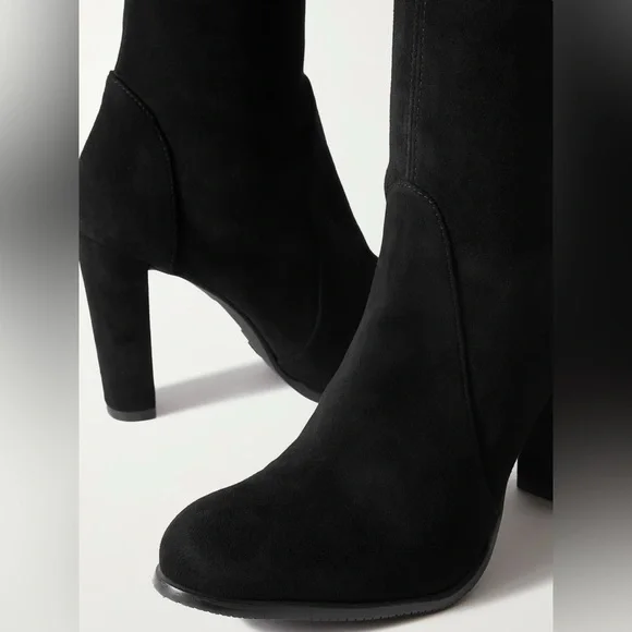 Stuart Weitzman black suede Highland over the knee boots